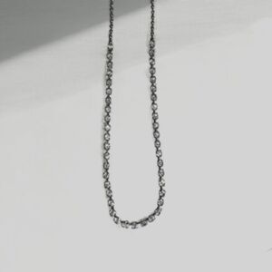Silver Tone Short Ball Chain Necklace Rhinestones Jewelry 16" Fashion Steel Gift